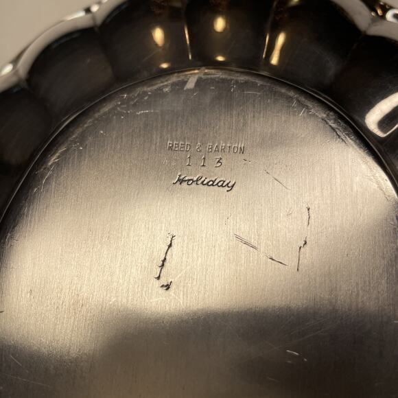 VTG Reed & Barton Fluted Silver Plated Oval Fruit Salad Cookie Serving Platter - Picture 8 of 13